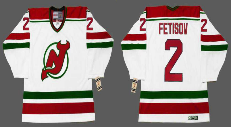 2019 Men New Jersey Devils #2 Fetisov white CCM NHL jerseys->new jersey devils->NHL Jersey